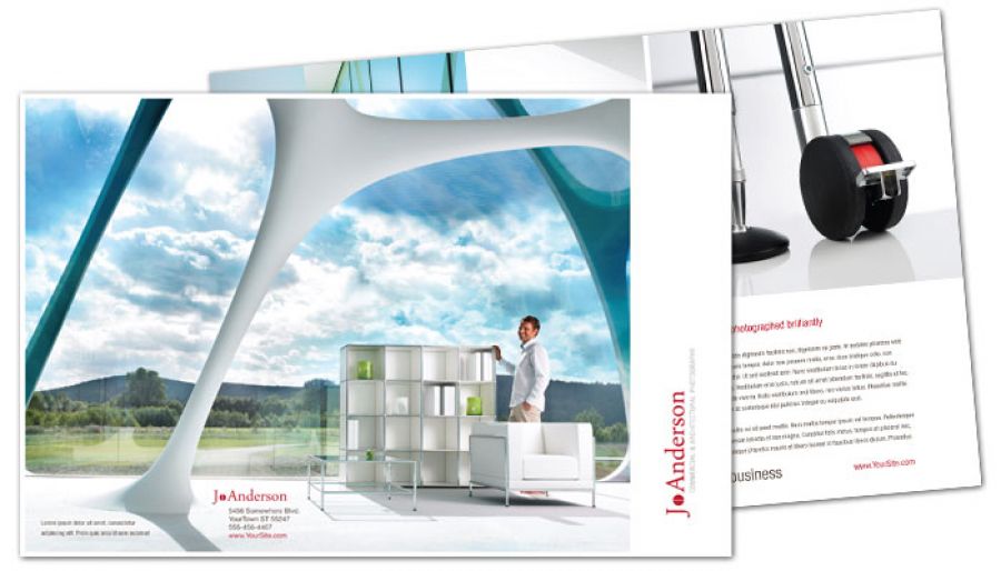 Architectural Commercial Photographer Half Fold Brochure Design Layout